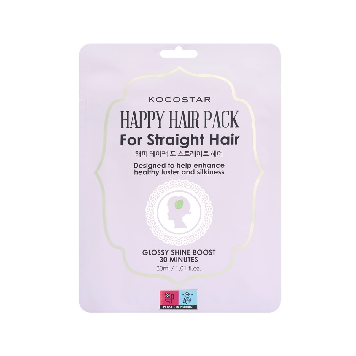 Kocostar | Happy Hair Pack for Straight Hair Μάσκα για Ίσια Μαλλιά | 1τεμ
