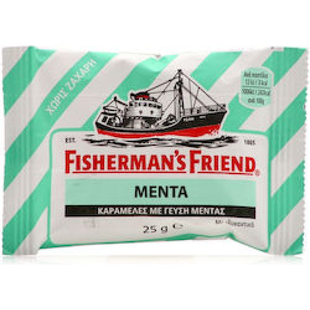 Fisherman's Friend | Mint Καραμέλες για Δροσερή Αναπνοή με Γεύση Μέντας | 25g Fisherman's Friend | Mint Καραμέλες για Δροσερή Αναπνοή με Γεύση Μέντας | 25g
