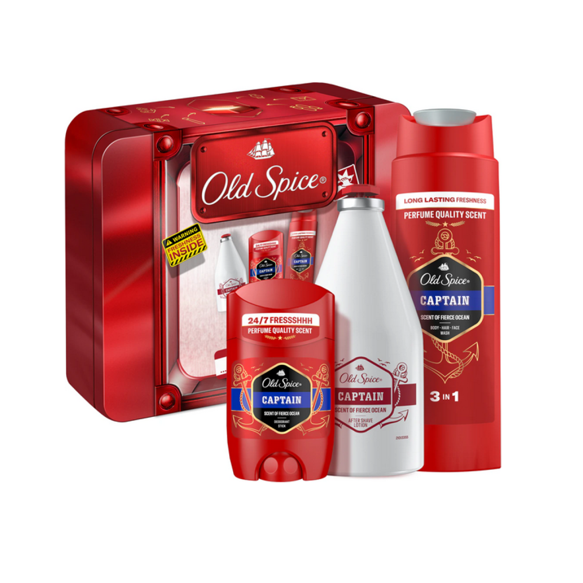 Old Spice | Captain Tin Box Gift Set Περιποίησης Προσώπου και Σώματος | 1σετ