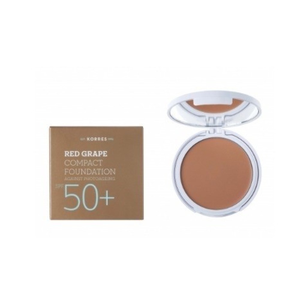 Korres | Red Grape Compact Foundation SPF 50 | Compact Make - Up με Εκχύλισμα από Κόκκινο Σταφύλι Ν. 2| 8gr