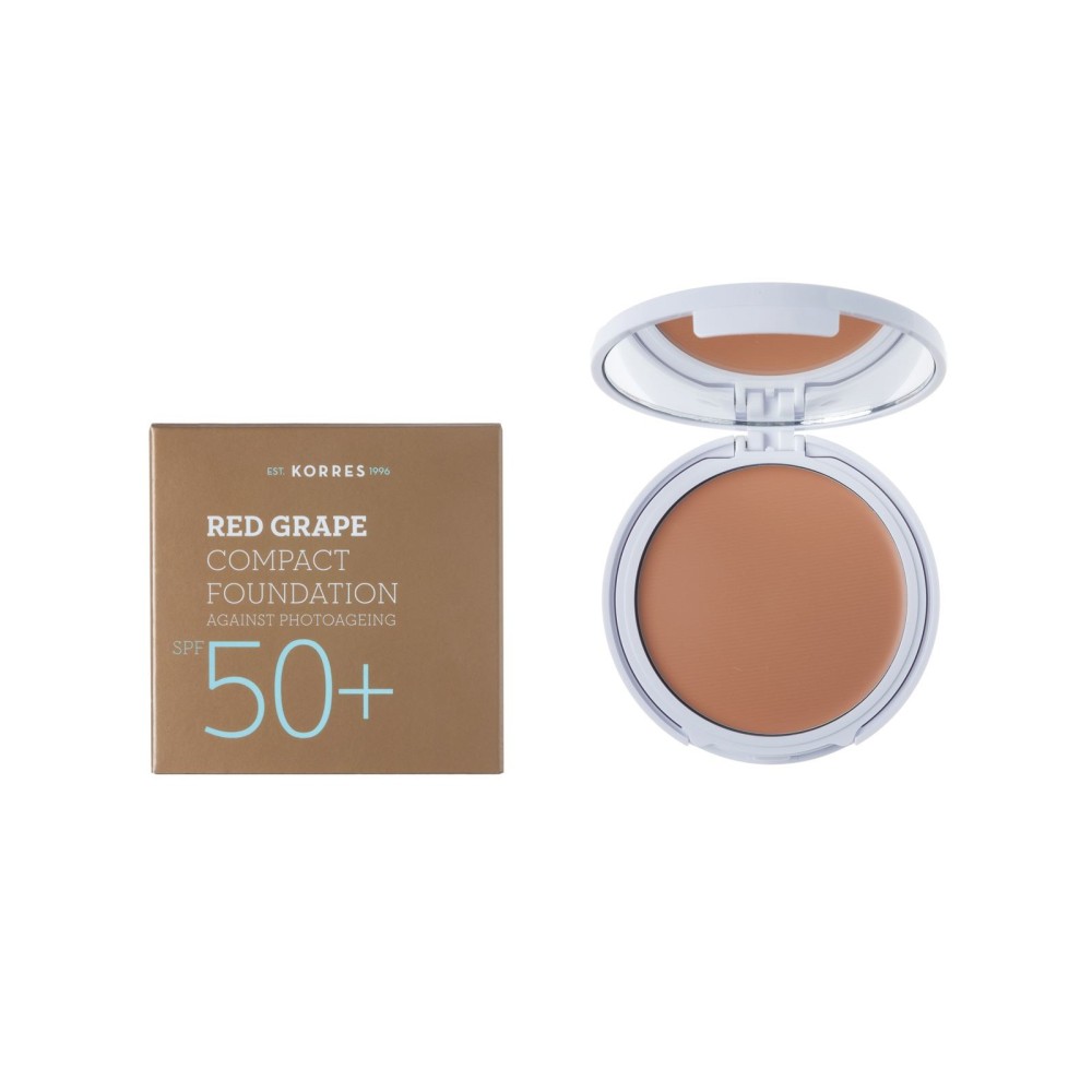 Korres | Red Grape Compact Foundation SPF 50 | Compact Make - Up με Εκχύλισμα από Κόκκινο Σταφύλι Ν. 1| 8gr