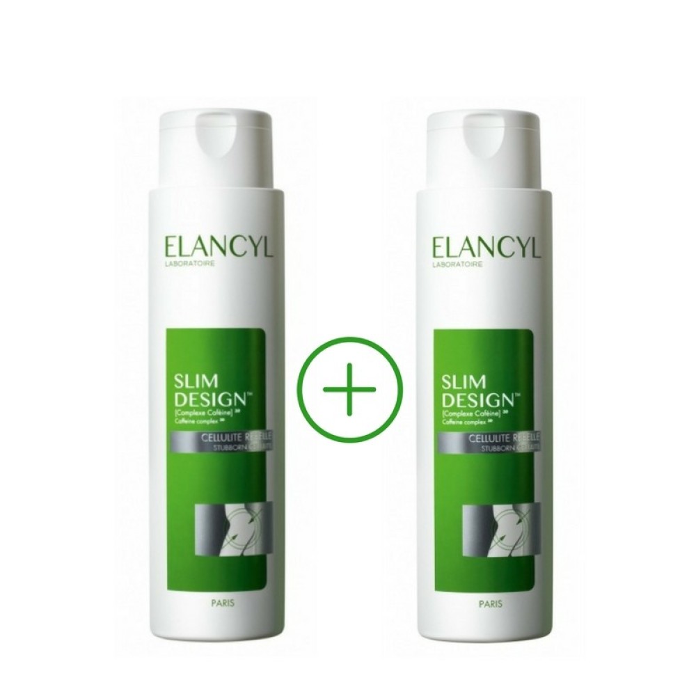 Elancyl |Slim Design Coffeine Complex|Αντικυτταριτιδική Κρέμα με Σύμπλεγμα Καφεΐνης 3D & -30% στην Διπλή Συσκευασία | 2 * 200ml