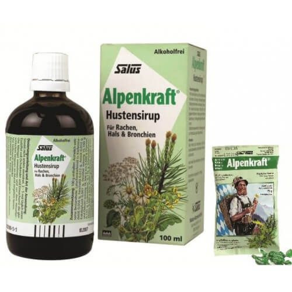 Power Health | Salus Alpenkraft Syrup | Φυτικό Σιρόπι για την Αντιμετώπιση του Κρυολογήματος & ΔΩΡΟ Καραμέλες