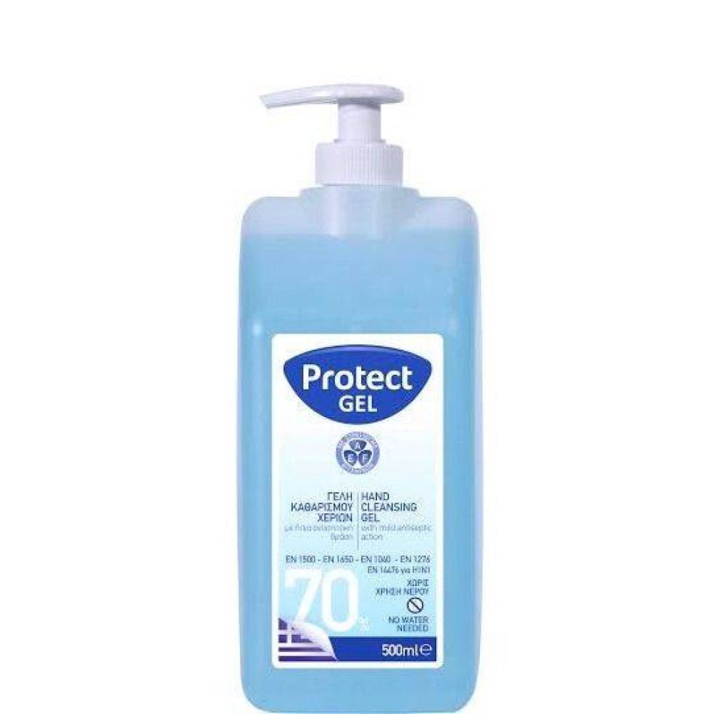 Protect Hand Cleansing Gel | Υγρό Καθαρισμού Χεριών 70% με Ήπια Αντισηπτική Δράση| 500ml