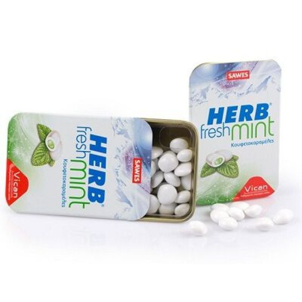 Herb Fresh Mint | Κουφετοκαραμέλες για τη Στοματική Κακοσμία | 20g
