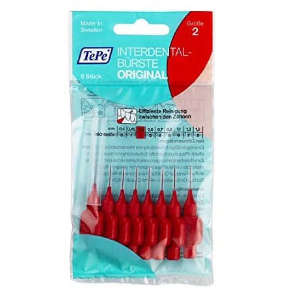 Tepe | Interdental Brush 0.5mm | Μεσοδόντιο Βουρτσάκι Κόκκινο | 8τμχ