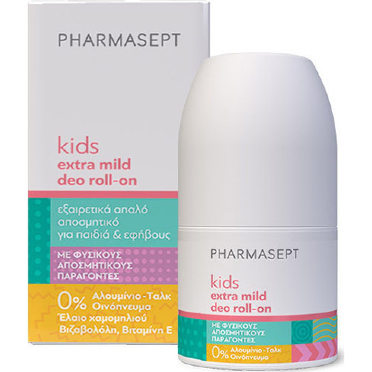 Pharmasept | Kid Care Extra Mild Deo Roll-on  |Αποσμητικό για Παιδιά & Εφήβους | 50ml