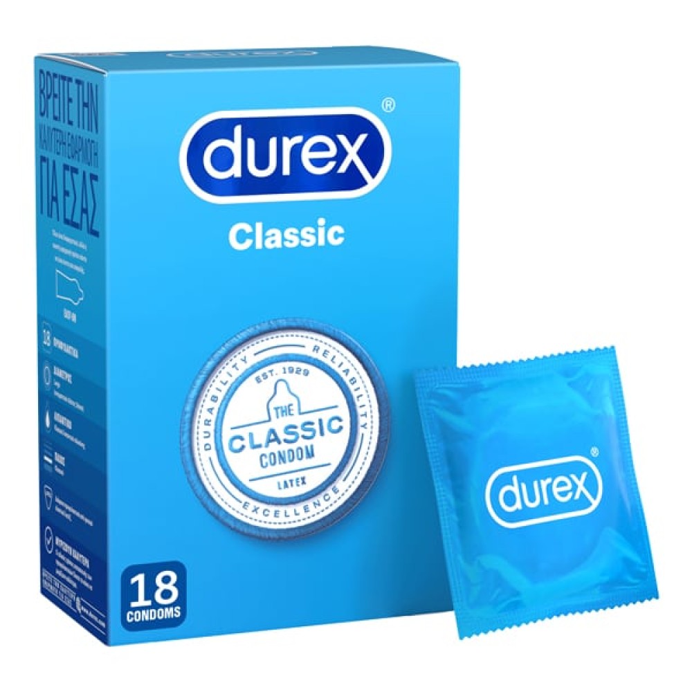 Durex | Classic| Προφυλακτικά Κλασσικά |18τμχ