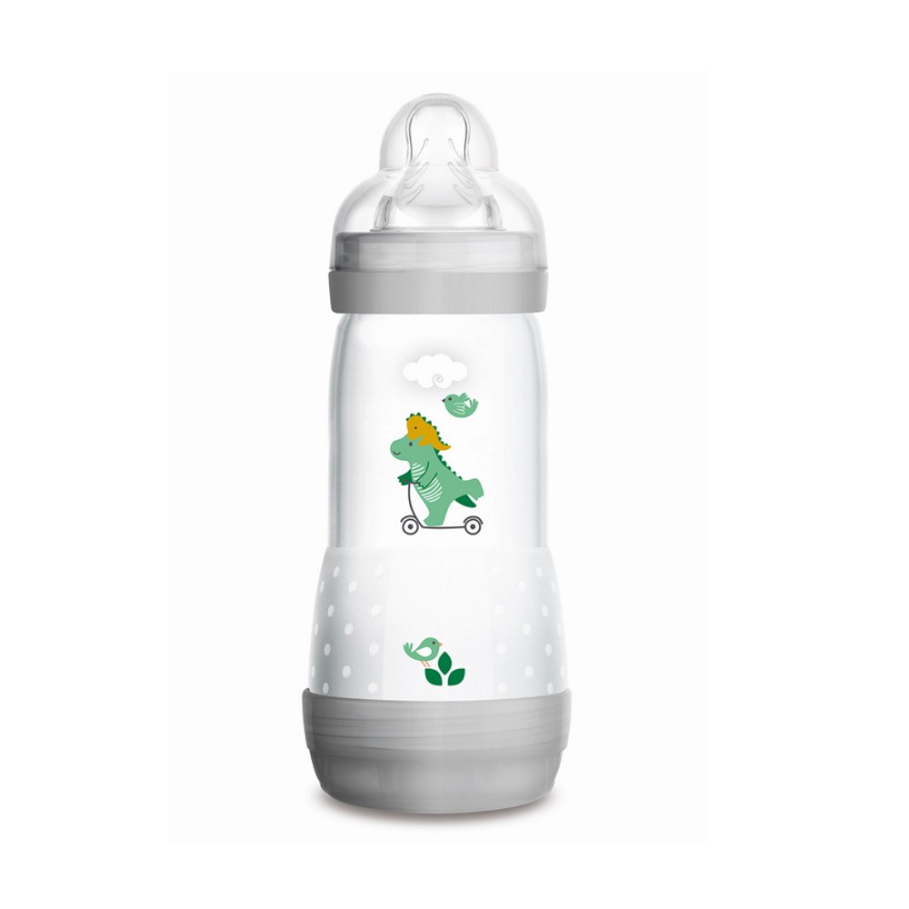 Mam | Easy Start Anti-Colic Πλαστικό Μπιμπερό με Θηλή Σιλικόνης 4+ Μηνών | Γκρι | 320ml