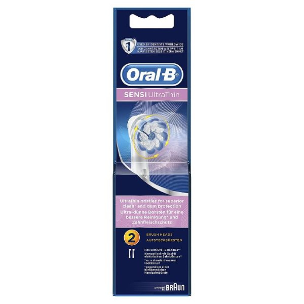 Oral-B | Sensi Ultra Thin | Ανταλλακτικά για Ηλεκτρική Οδοντόβουρτσα | 2 κεφαλές
