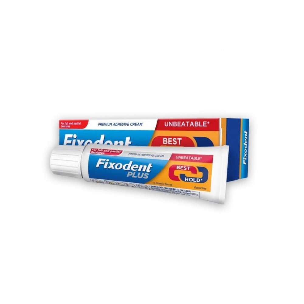 Fixodent Plus  | Στερεωτική Κρέμα για Τεχνητές  Οδοντοστοιχίες | 40gr