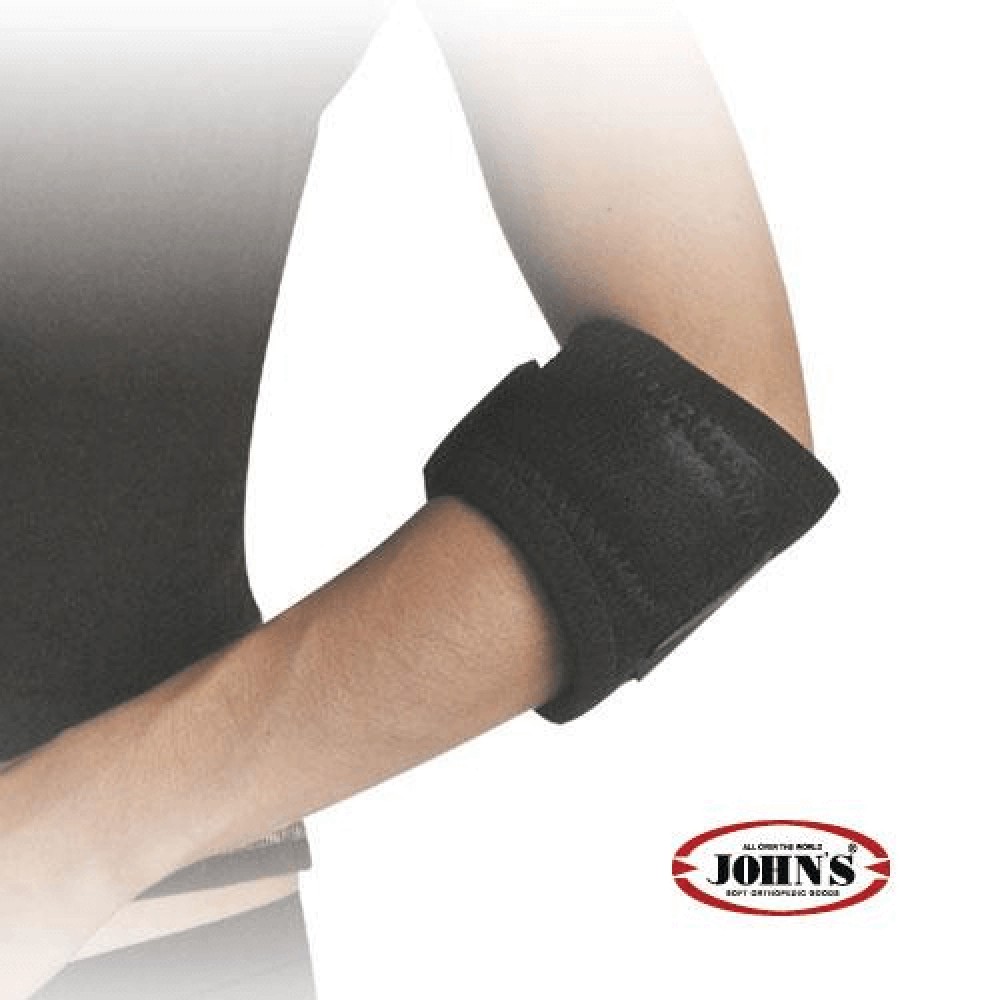John's |Tennis Elbow Strap Wrap Around 120172 |Δέστρα Επικονδυλίτιδας Μαύρη | 1τμχ