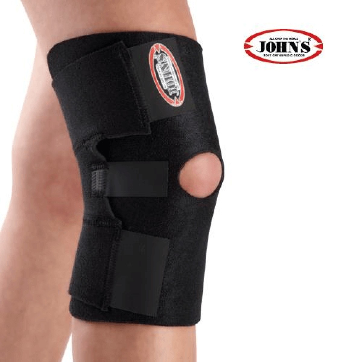 John\'s | Knee Support Wrap Around 120215 | Επιγονατίδα Μαύρη | 1τμχ