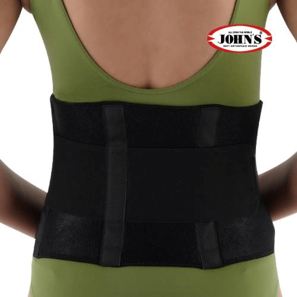 John's | Back Support Wrap Around Lumbo 120211| Ζώνη Οσφύος Μαύρη  | 1τμχ