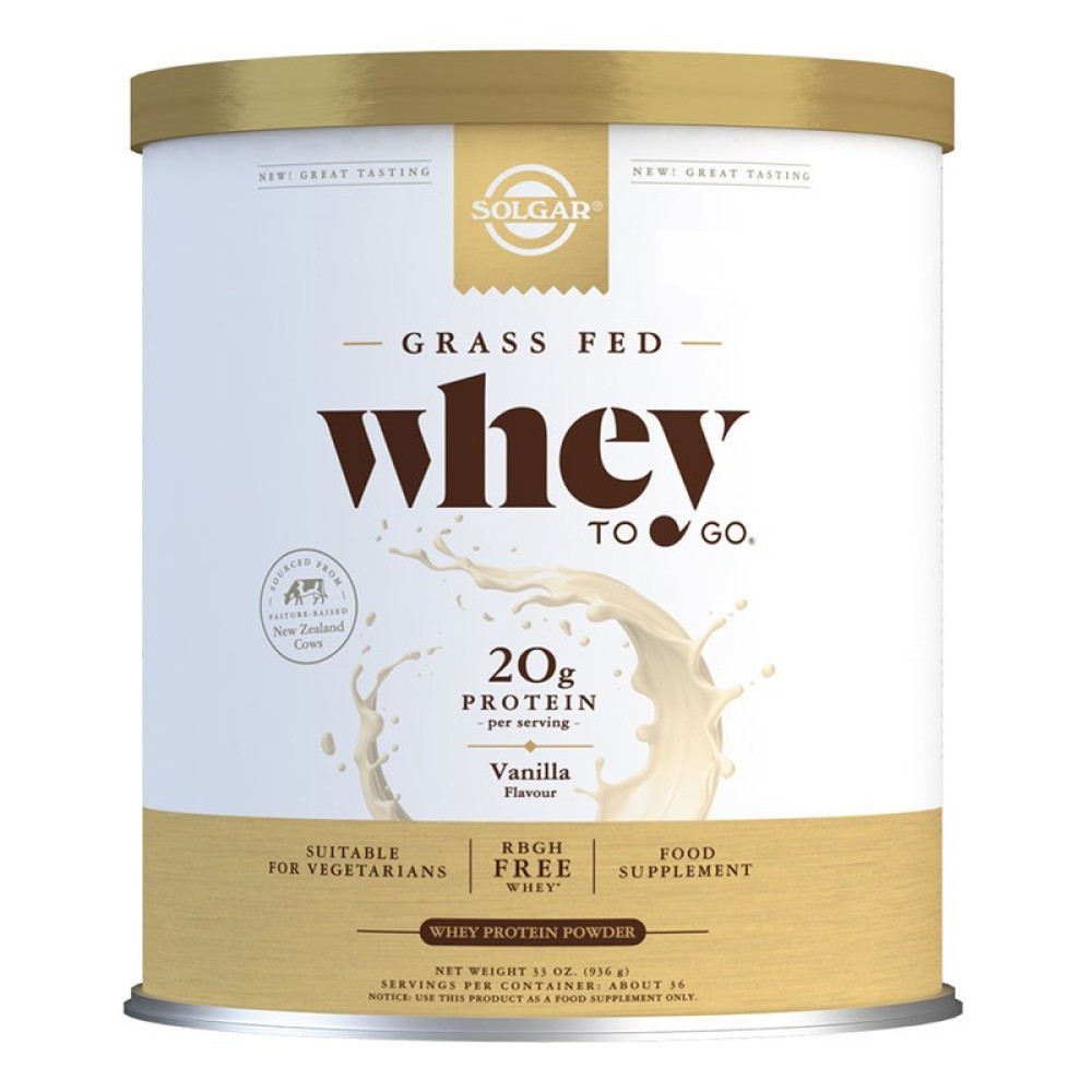 Solgar | Whey to Go Protein Vanilla | Πρωτεΐνη Ορού Γάλακτος Υψηλής Βιολογικής Αξίας | 1.044gr