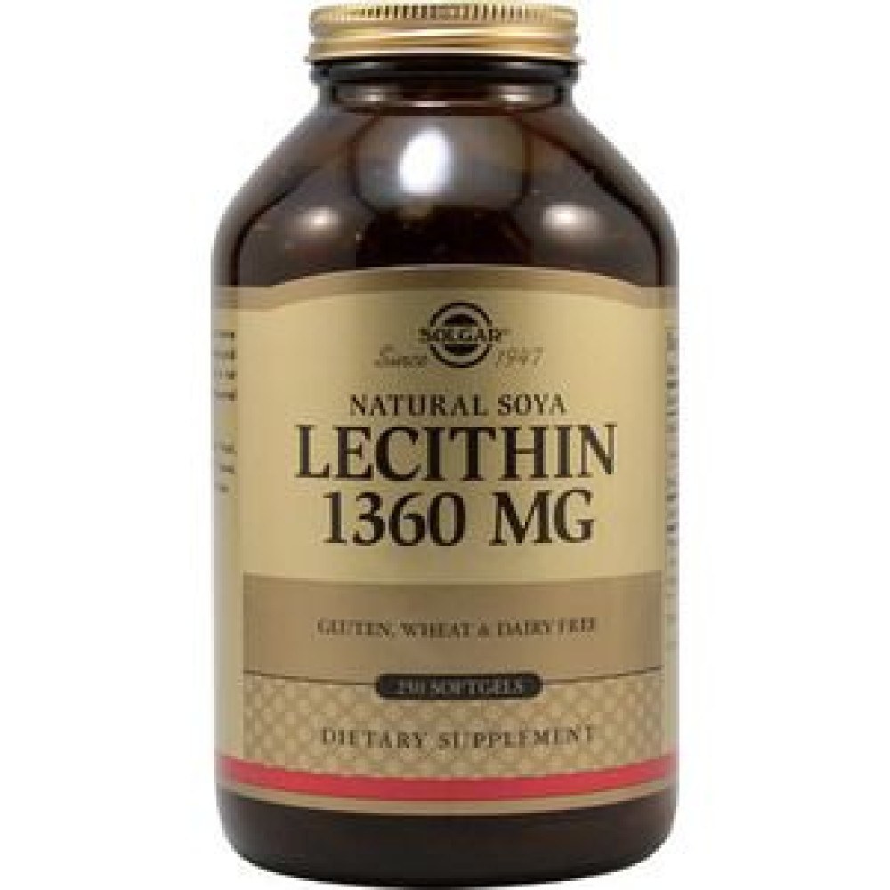 Solgar | Lecithin 1360mg | Συμπλήρωμα Διατροφής Λεκιθίνη |250 softgels