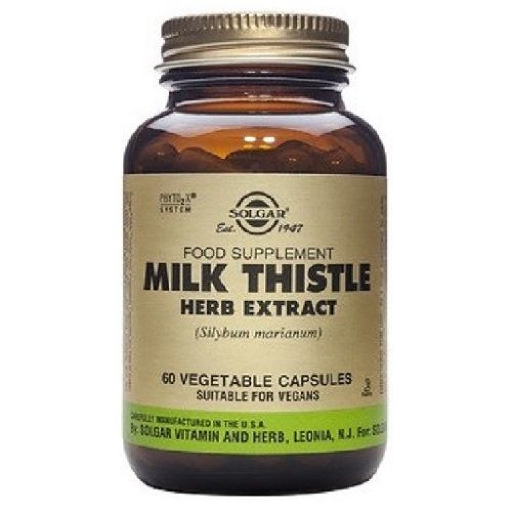 Solgar | Milk Thistle Herb Extract | Συμπλήρωμα Διατρoφής Σιλυμαρίνη | 60caps