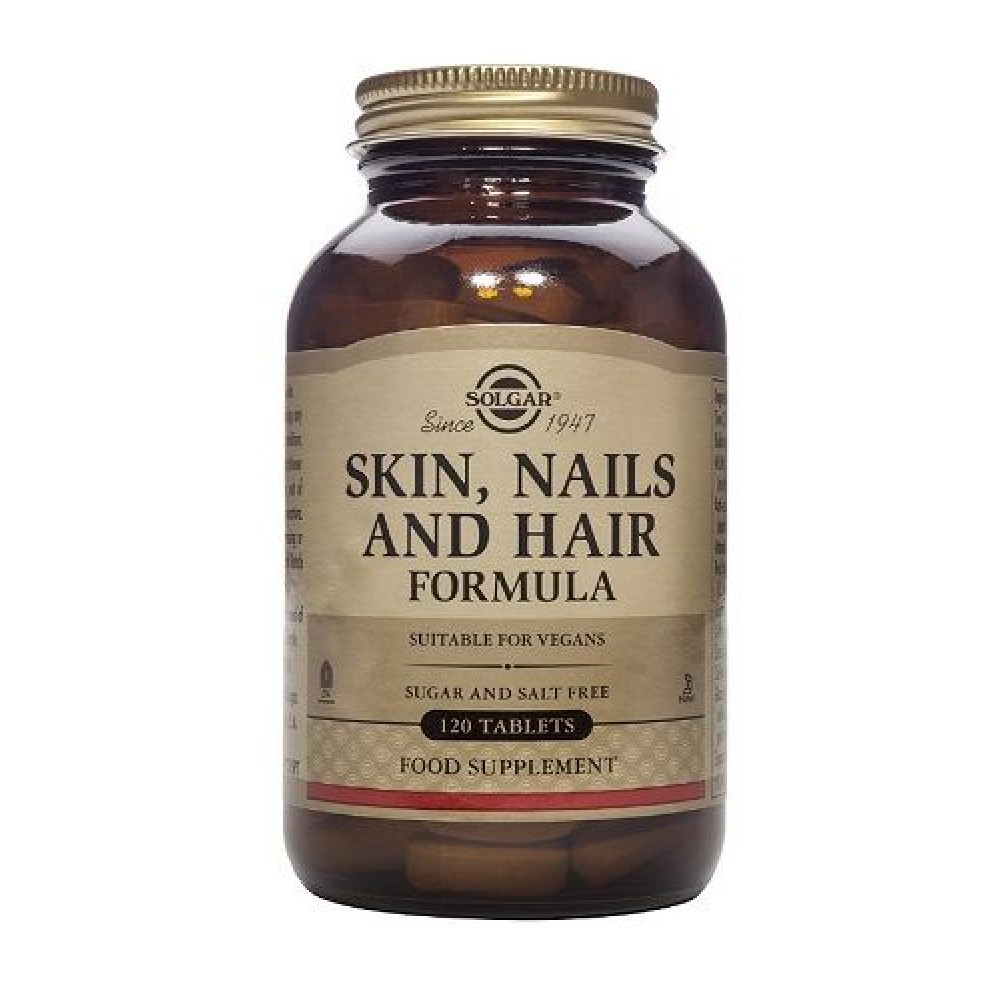 Solgar | Skin, Nails and Hair Formula | Συμπλήρωμα Διατροφής για Δέρμα, Μαλλια, Νύχια | 120 tabs