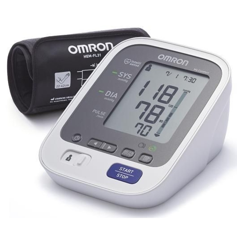 Omron | M6 Comfort HEM-7321-E Πιεσόμετρο Μπράτσου με Ανίχνευση Αρρυθμίας | 1τεμ