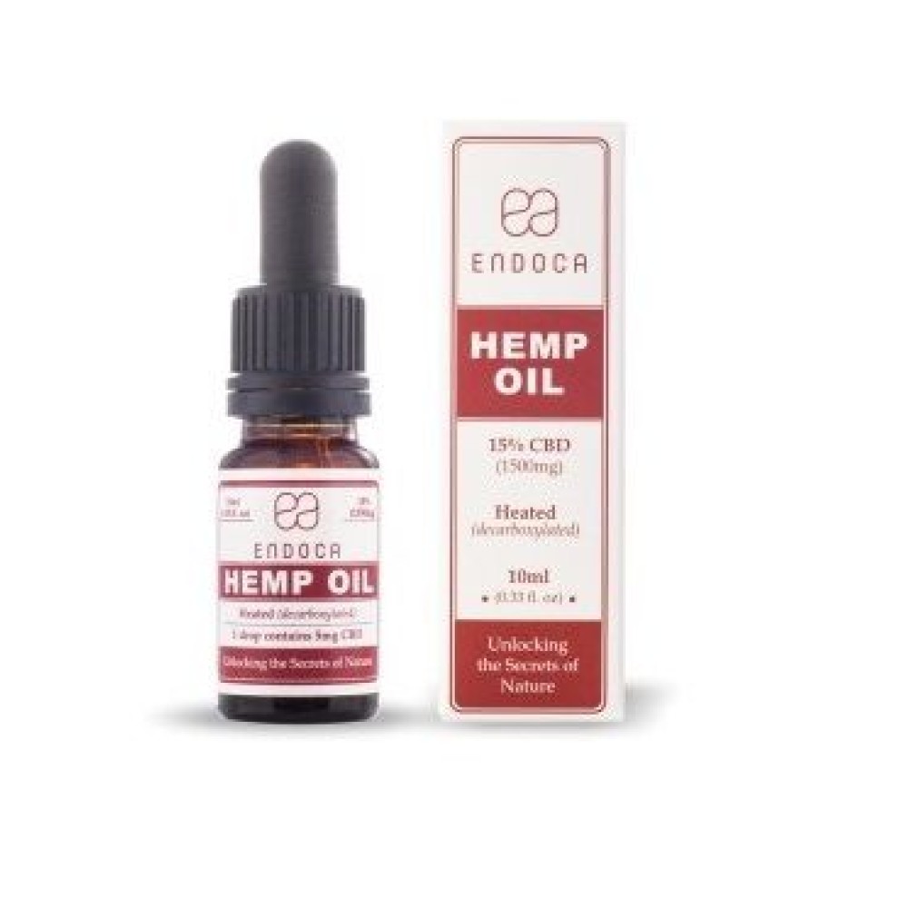 Endoca | Hemp Oil 15% CBD | Έλαιο Κάνναβης (1500mg) | 10ml