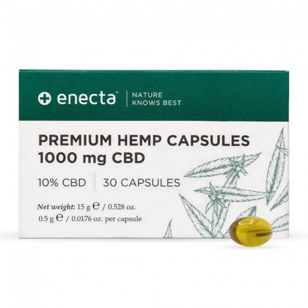 Enecta | Premium Hemp Extract 10% CBD 1000mg | 30 κάψουλες