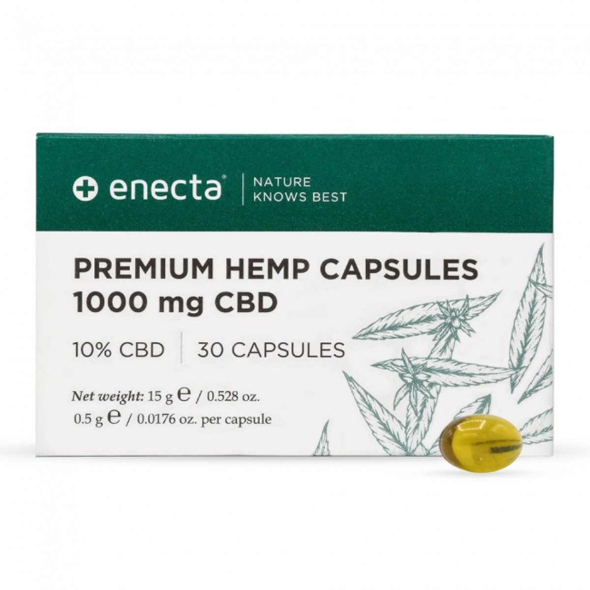 Enecta | Premium Hemp Extract 10% CBD 1000mg | 30 κάψουλες