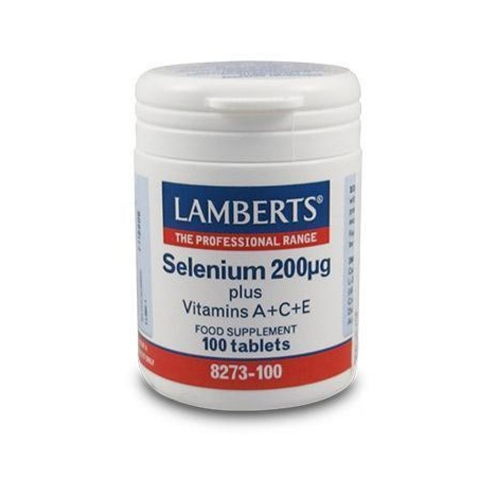 Lamberts | Selenium 200mg plus Vitamins A+C+E| 100tabs