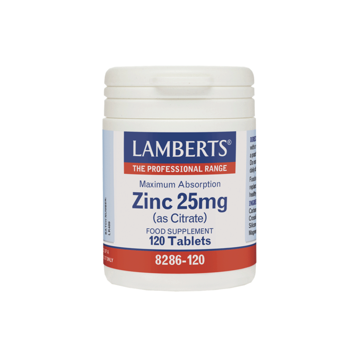 Lamberts | Συμπλήρωμα Διατροφής Zinc 25mg | 120tabs