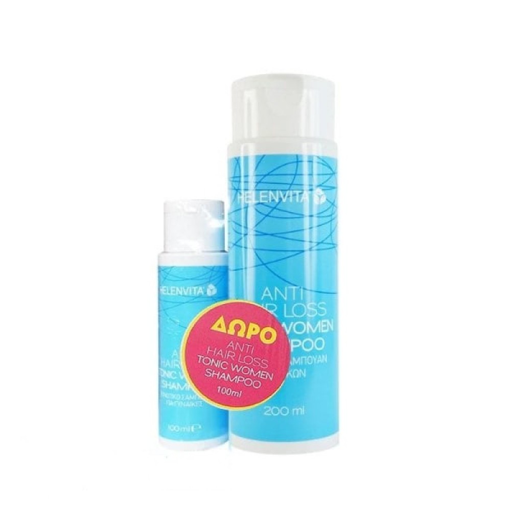 Helenvita | Anti Hair Loss Tonic Women Shampoo | Τονωτικό Σαμπουάν Κατά της Τριχόπτωσης για Γυναίκες 200ml και 100ml Δώρο