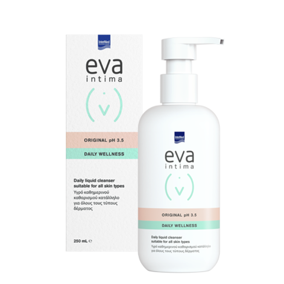 Eva Intima | Daily Wellness Original pH 3.5 Καθημερινός Kαθαρισμός της Ευαίσθητης Περιοχής | 250ml