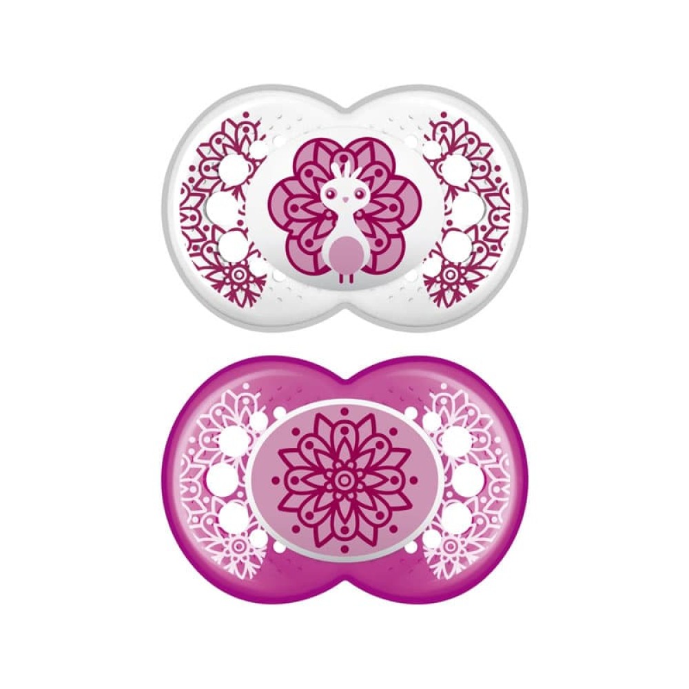 Mam | Clear | Πιπίλα Σιλικόνης 6-16 μηνών | Μώβ | 2 τεμ.