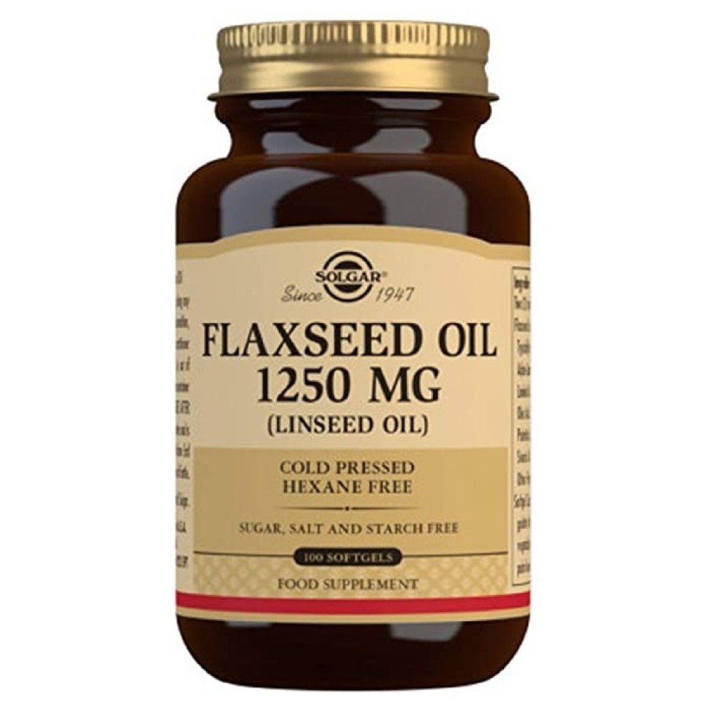 Solgar | Συμπλήρωμα Διατροφής Flaxseed Oil (Λινέλαιο) 1250mg | 100softgels