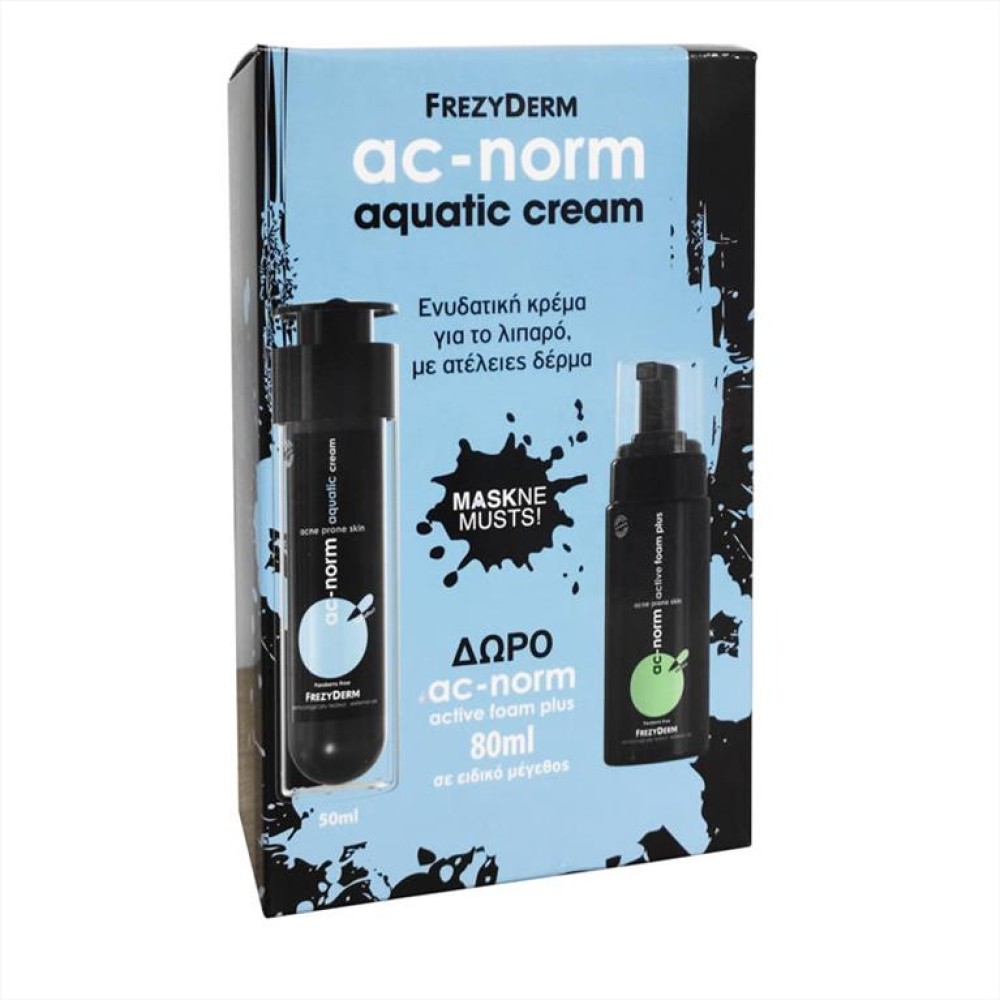Frezyderm | Promo Ac-Norm Aquatic Cream 50ml & ΔΩΡΟ Active Foam Plus 80ml