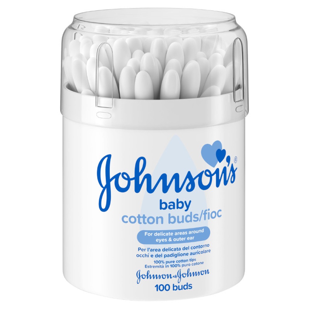 Johnson's | Baby Cotton Buds Μπατονέτες Βαμβακιού | 100τεμάχια
