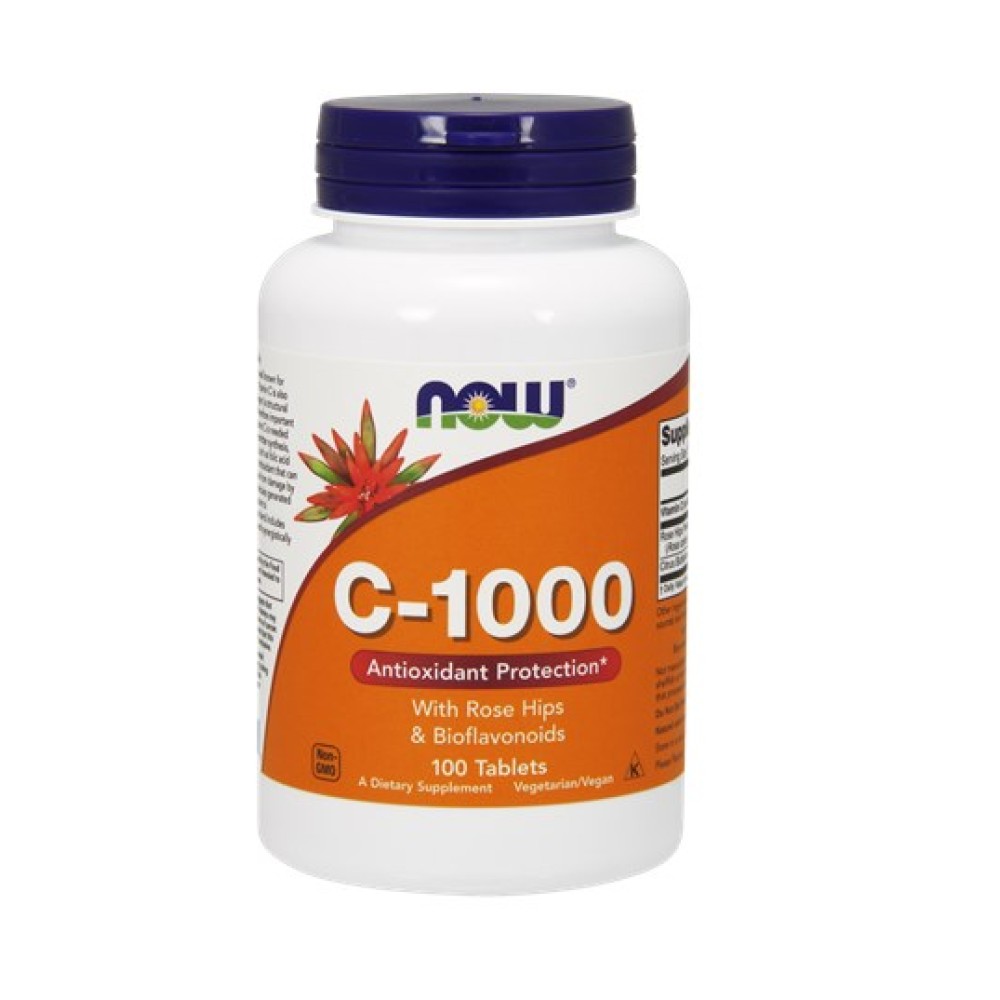 Now | Vitamin C 1000 mg με Aγριοτριανταφυλλιά & Bιοφλαβονοειδή | 100tab.
