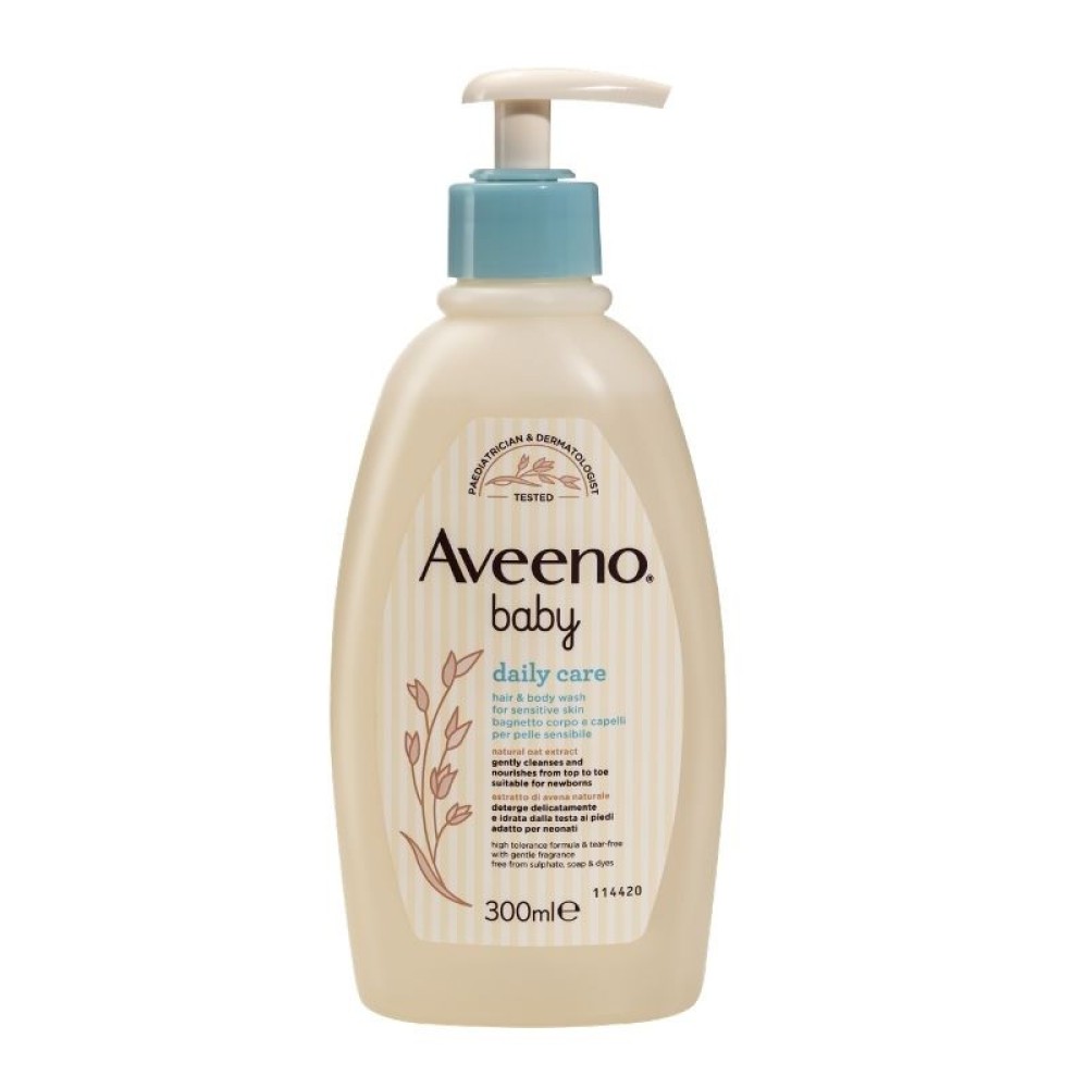 Aveeno | Daily Care Baby Hair & Body Wash | Σαμπουάν & Αφρόλουτρο Για Μωρά | 300ml