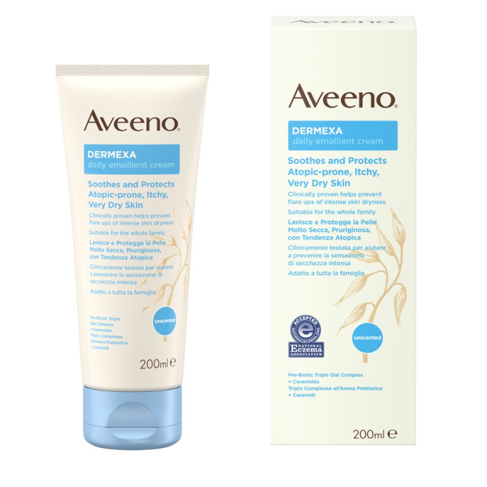 Aveeno Dermexa | Emollient Cream Ενυδατική Κρέμα Προσώπου & Σώματος | 200ml