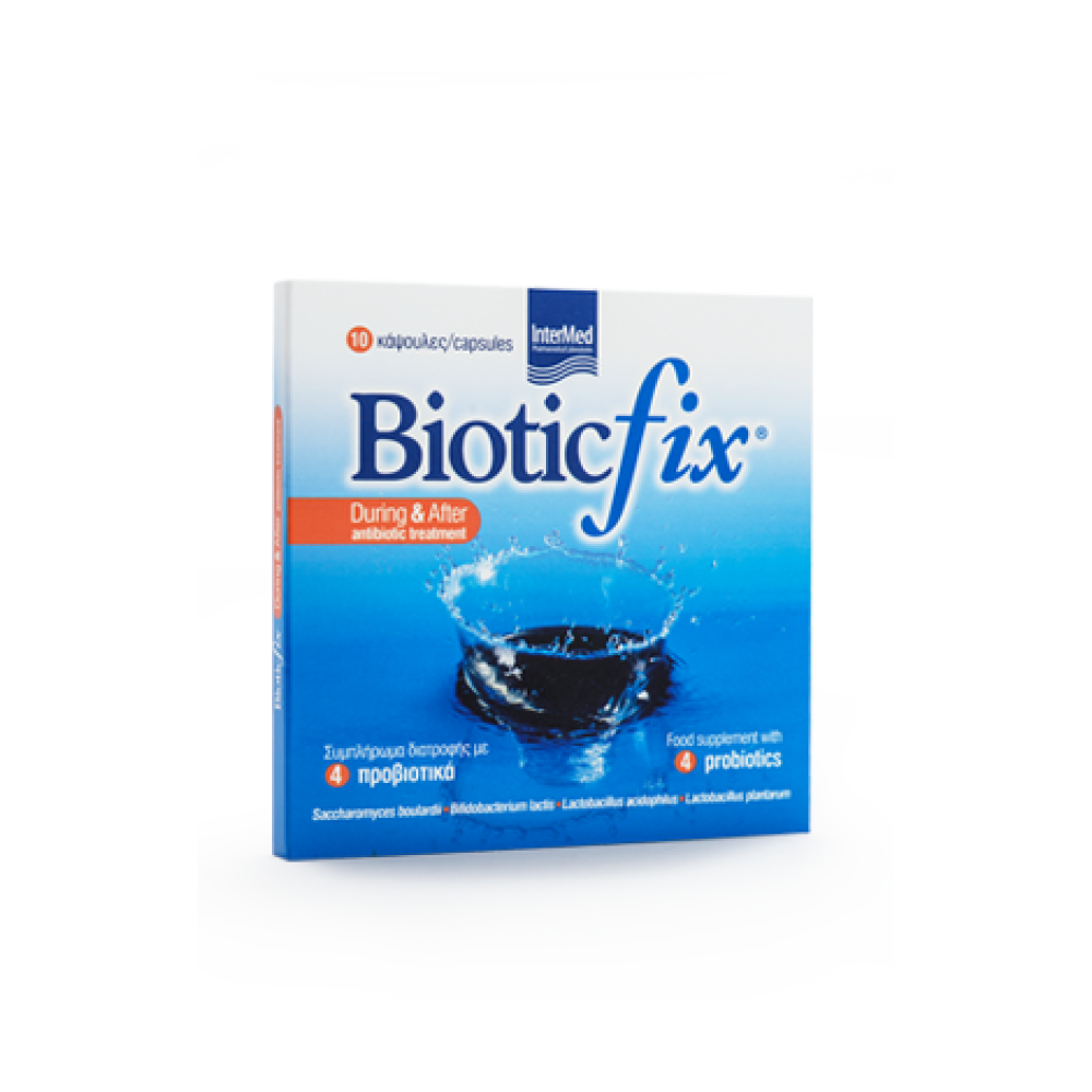 Intermed | BioticFix | Συμπλήρωμα διατροφής με 4 προβιοτικά | 10caps