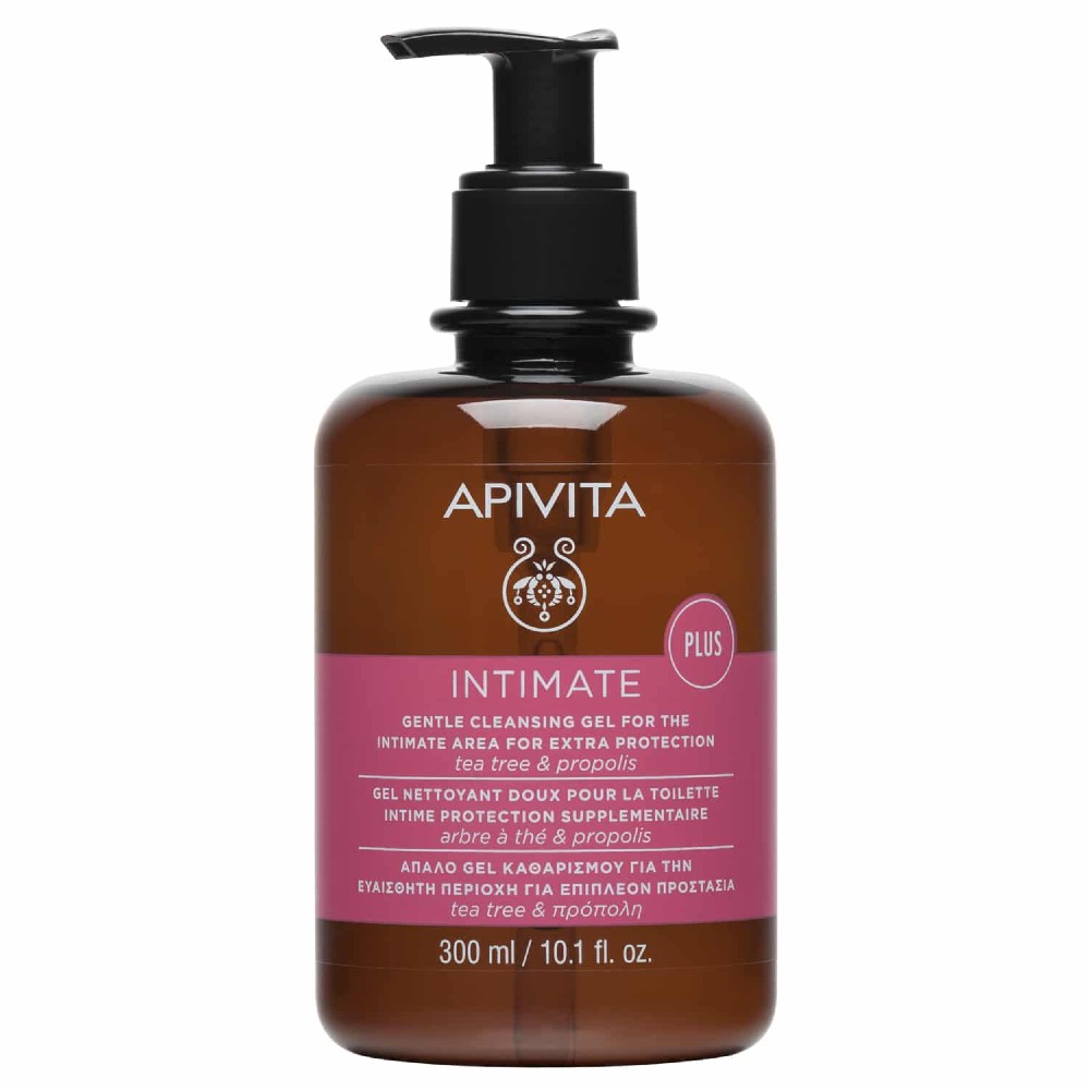 Apivita | Intimate Plus Απαλό Gel Καθαρισμού Για Την Ευαίσθητη Περιοχή Για Επιπλέον Προστασία | 300ml