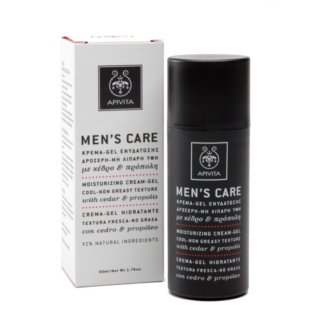 Apivita | Men’s Care Κρέμα-Gel Ενυδάτωσης με Δροσερή-Μη Λιπαρή Υφή | 50ml