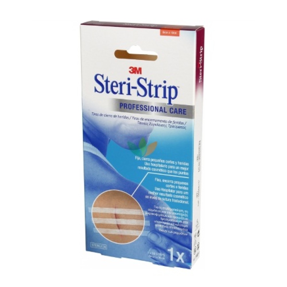 3M | Steri Strip | Ενισχυμένες Αυτοκόλλητες Ταινίες Σύγκλεισης Δέρματος | 6mm x 10cm | 1τεμ