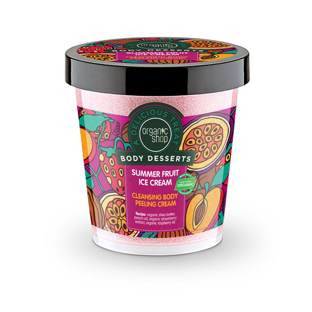 Organic Shop | Body Desserts Summer Fruit Ice Cream Καθαριστικό Peeling Σώματος | 450ml