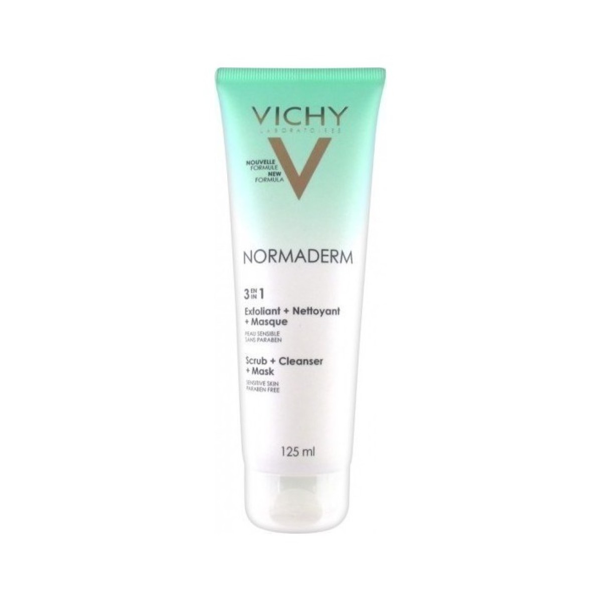 Vichy | Normaderm 3 in 1 Cleanser | Απολέπιση+Καθαρισμός+Μάσκα | 125ml