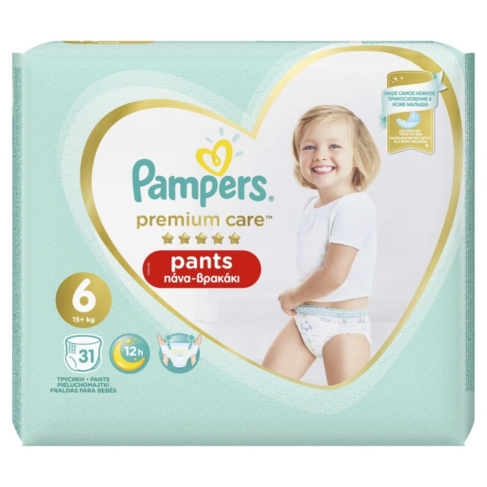 Pampers | Premium Care Pants No 6 (15+Kg) | 31τμχ.