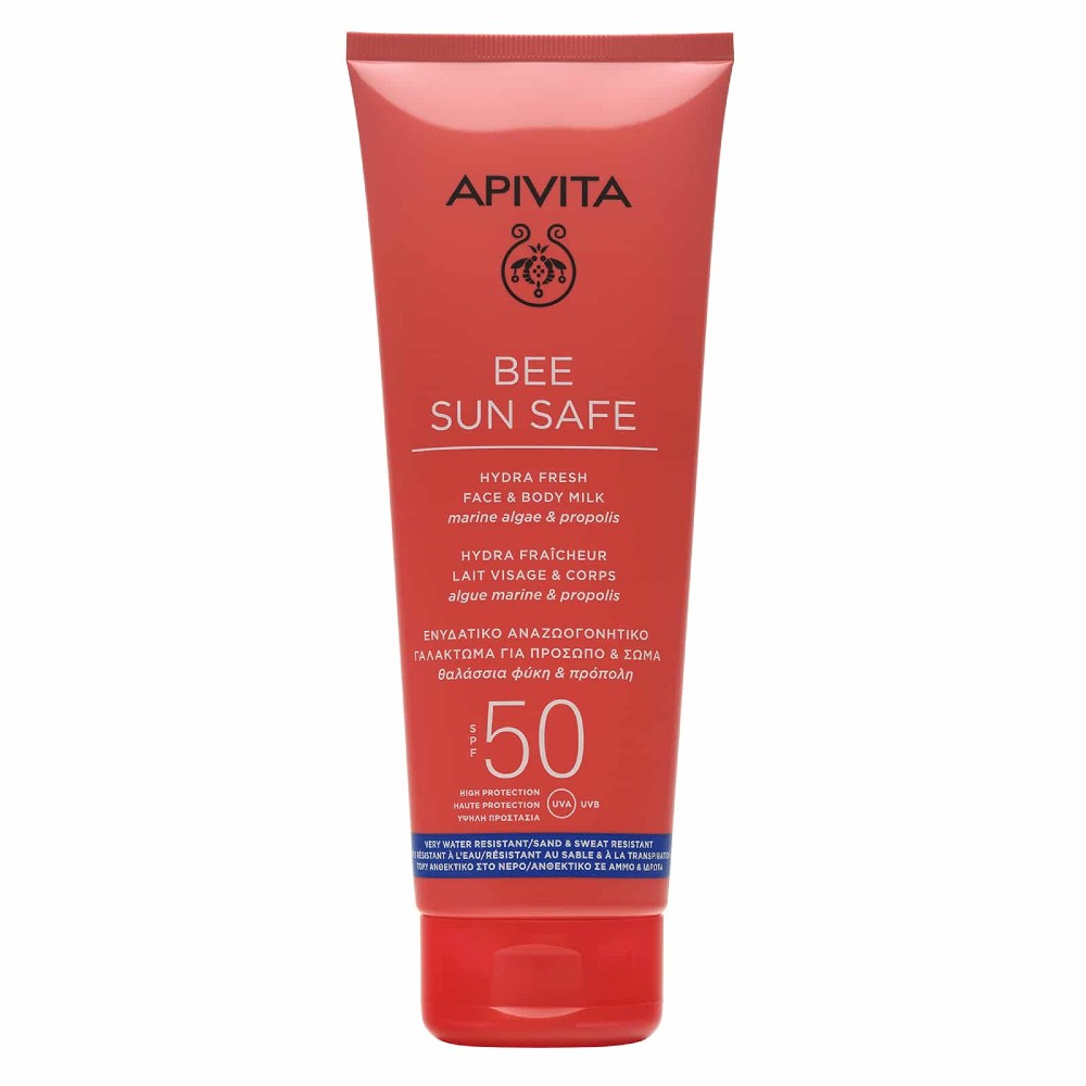 Apivita | Bee Sun Safe Hydra Fresh Ενυδατικό Αναζωογονητικό Αντηλιακό Γαλάκτωμα για Πρόσωπο & Σώμα SPF50 | 200ml