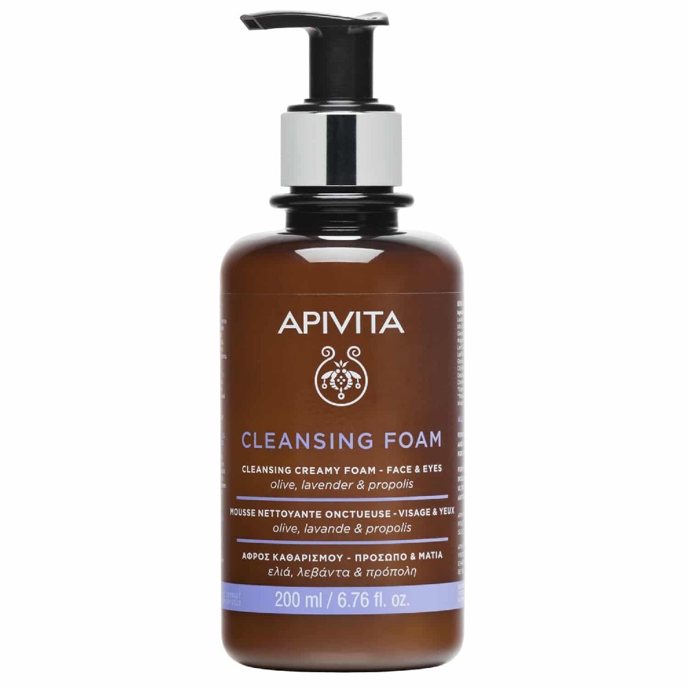 Apivita | Cleansing Foam Κρεμώδης Αφρός Καθαρισμού για Πρόσωπο & Μάτια | 200ml