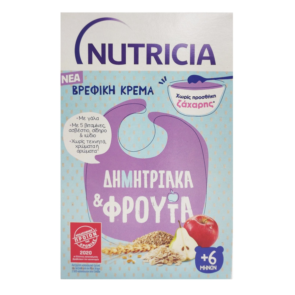 Nutricia | Βρεφική Κρέμα Δημητριακών με Φρούτα | 250gr