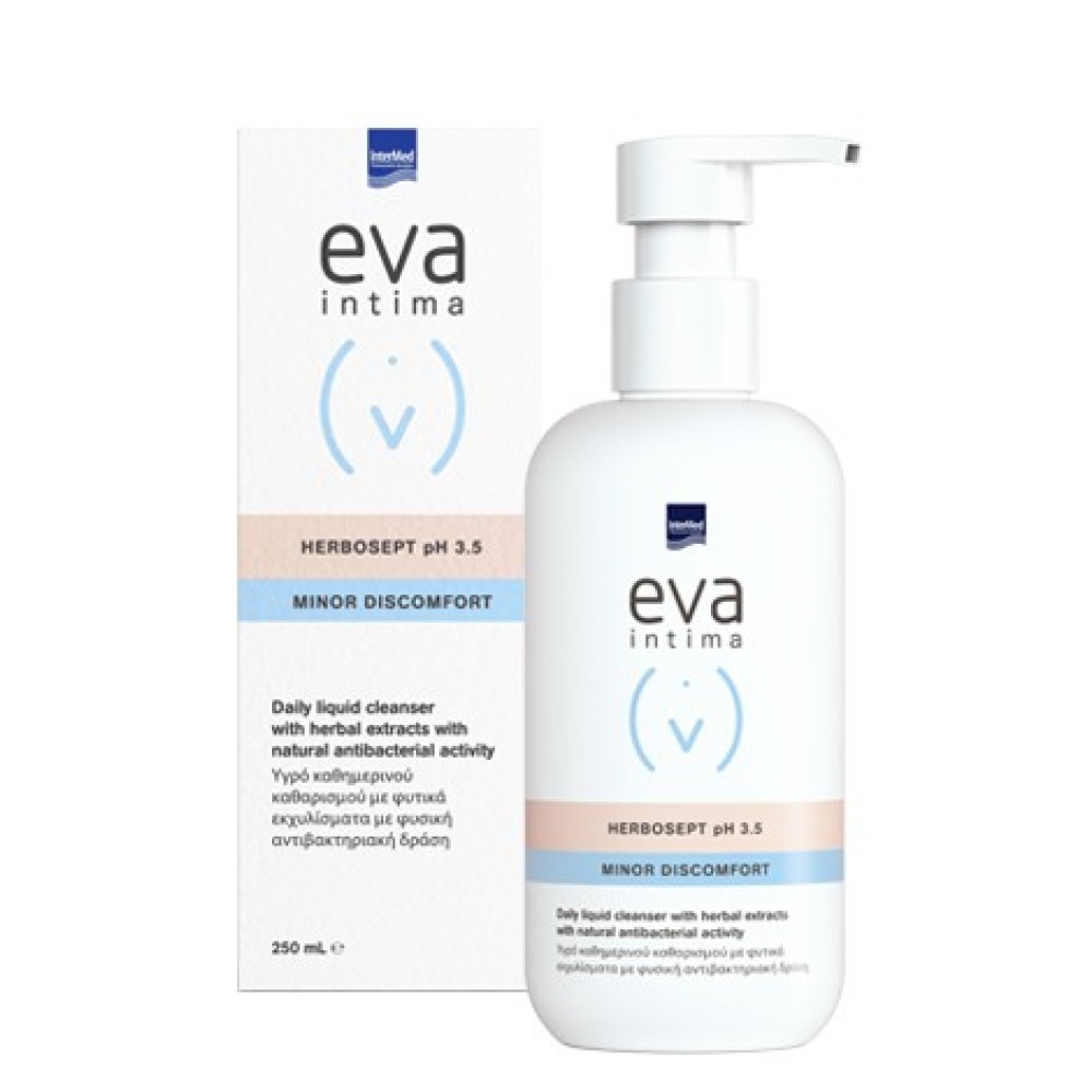 Eva Intima | Herbosept pH 3.5 Καθημερινός Καθαρισμός της Ευαίσθητης Περιοχής με Αντιβακτηριδιακή Προστασία | 250ml