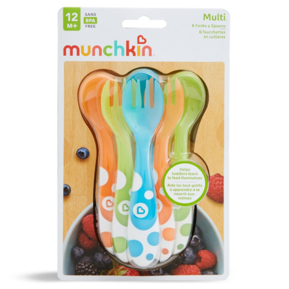 Munchkin | Multi Forks & Spoons 12+ | Σετ Πιρούνια & Κουτάλια από 12 μηνών  | 6τμχ