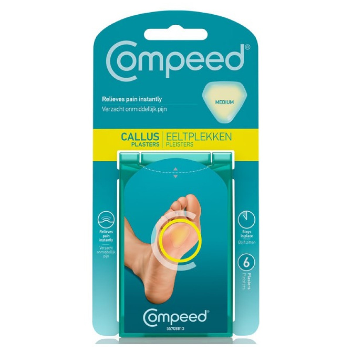 Compeed | Μεσαία Επιθέματα για Σκληρύνσεις | 6τμχ